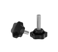 Boulon de poignée de serrage de filetage en forme d'étoile, 2 pièces | Vis de serrage de bouton à main à Six lobes M4 M5 M6 M8 M10(Black,M4x10)