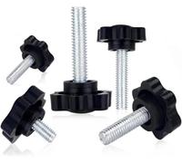 Boulon de poignée de serrage de filetage en forme d'étoile, 5/10 pièces | Bouton à main vis de serrage, équipement industriel, plastique, acier M5 M6 M8(5PCS,M6x16 D25)
