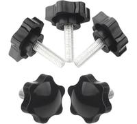 Boulon de poignée de serrage de filetage en forme d'étoile, 5/10 pièces | Vis de serrage de bouton à main M4-M6, équipement industriel, plastique et acier(10pcs,M4x8 D25)