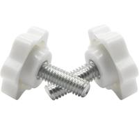 Boulon de poignée de serrage de filetage en forme d'étoile | Bouton à main M4 M5 M6 M8, vis de serrage, équipement industriel, plastique et acier(14mm,M8 (Head 32mm 2pcs)