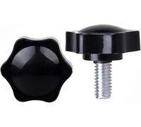 Boulon de poignée de serrage de filetage en forme d'étoile | Bouton de serrage à main vis équipement industriel plastique acier(35mm (5pcs),M8 (Head 32mm))