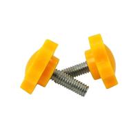 Boulon de poignée de serrage de filetage en forme d'étoile | Vis à bouton manuel M4 M5 M6 M8 M10, travail des métaux, boulons à pouce en acier au carbone(Yellow,50MM (1PCS) M10(D38MM))