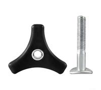 Boulon de poignée de tondeuse à gazon avec écrou triangulaire et vis, plastique ABS et fer zingué pour une installation manuelle facile, pour la plupart des marques de tondeuse à gazon, longueur 52 mm