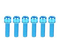 Boulon de Porte-Bouteille de Vélo, 6Pcs Boulon de Support de Bouteille Accessoire de Bicyclette M5x25mm pour Vélo(Bleu)