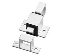 Boulon de porte carré à fermeture automatique, verrou de sécurité automatique, loquet à ressort en alliage d'aluminium, pour fenêtre, porte à domicile, bureau, avec 3 entretoises (gris)
