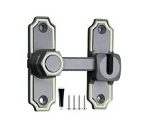 Boulon de porte coulissante - Fermeture de portail rustique, fermoir de sécurité en fer noir, serrure de pièce d'ajustement, pièce de quincaillerie de ferme | Boulon de porte coulissante en fer noir
