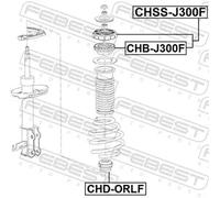 Boulon de poulie Essieu avant CHB-J300F FEBEST pour OPEL CHEVROLET