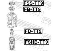 Boulon de poulie Essieu avant FB-TT9 FEBEST pour FORD TRANSIT Autobus/Autocar