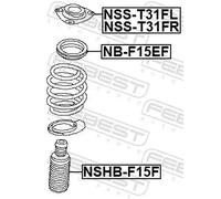 Boulon de poulie Essieu avant NB-F15EF FEBEST pour NISSAN JUKE JUKE Van