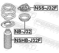 FEBEST NB-J32 Roulement, coupelle de suspension pour INFINITI,NISSAN,NISSAN (DFA