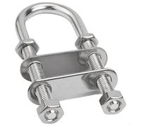 Boulon de poupe en acier inoxydable 304 de qualité marine pour bateau Taille M8 avec kit complet d'écrous à bride pour montage sécurisé Argenté