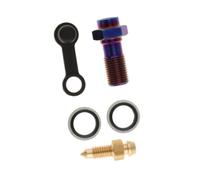 Boulon de purge banjo adaptateur vis de purge mamelon pour système de carburant et huile Bleu 1.0