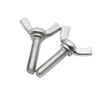 Boulon de réglage à serrer la main en acier inoxydable/acier au carbone, vis pouce tête d'aile papillon M4 M5 M6 Pour Fixation de Appareils(8mm,M6 20PCS_304 STAINLESS STEEL)