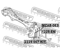BOULON DE RÉGLAGE DE CARROSSAGE 2229-007-KIT FEBEST pour KIA HYUNDAI