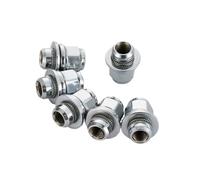 Boulon de Roue Compatible Avec Toyota Pour Avalon Camry Sienna Écrous de roue 12 mm x 1,5,46 Pouce 37 Longueur 21 Hexagonal Argenté/Noir(Sliver 8 pcs)