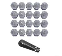 Boulon de roue en plastique blanc style strass 17 mm | Design en strass étincelants, finition blanche, améliore l'esthétique de la roue, s'adapte aux boulons de 17 mm