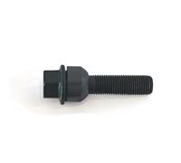 Boulon de roue H&R sphérique avec cône mobile R14 M14x1.50 - Longueur 54mm - Noir (p.e. compatible avec Porsche)