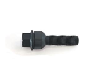 Boulon de roue H&R sphérique avec cône mobile R14 M14x1.50 - Longueur 54mm - Noir (p.e. compatible avec Porsche)