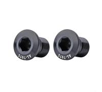 Boulon de suspension de dérailleur arrière en alliage d'aluminium M10 × .0 pour composants - Lot de 2 vis de montage pour tendeur de chaîne, noir/rouge/violet/argent (noir)