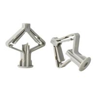 Boulon d'expansion blanc/gris, ancrages for plaques de plâtre en plastique, fixation for cloisons sèches, Tube d'expansion, auto-perçage avec vis plaquées zinc