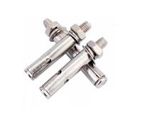 Boulon d'expansion en acier inoxydable 304 M6 M8, vis, manchon d'ancrage, tige béton, fixation murale, clou autotaraudeur, têtes hexagonales creuses(M6X80)