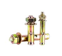Boulon d'expansion robuste à manchon d'ancrage, plaqué zinc jaune | Ancrages d'expansion M6-M16 pour la fixation du béton et de la maçonnerie(M6x80mm-2pcs)