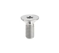 Boulon en alliage en titane M5 Vis de douille hexadécimal à tête à tête plate à plat, Argent, M5x12mm