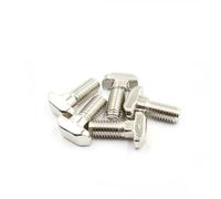 Boulon en T et vis coulissantes en forme de T, plusieurs tailles, acier nickelé, 10 pièces for profils Al(40 - M8 x 20mm)