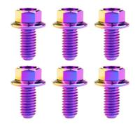 Boulon en titane, Boulon à tête hexagonale à bride en titane Ti GR5 M4 M5, vis de modification for vélo, voiture, moto(Purple,M4x25mm)
