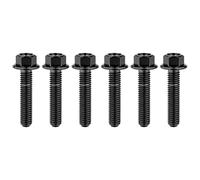 Boulon en titane, Boulon à tête hexagonale à bride en titane Ti GR5 M4 M5, vis de modification for vélo, voiture, moto(Black,M5x25mm)