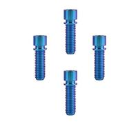 Boulon en titane, Boulons en titane M7 x 20 mm 25 mm avec rondelles à tête Allen for vis de potence de vélo, 4 pièces(Blue,M7X25mm)