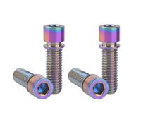Boulon en titane, Boulons en titane M7 x 20 mm 25 mm avec rondelles à tête Allen for vis de potence de vélo, 4 pièces(Colorful,M7X20mm)