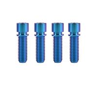Boulon en titane, Boulons en titane M7 x 20 mm 25 mm avec rondelles à tête Allen for vis de potence de vélo, 4 pièces(Blue,M7X20mm)