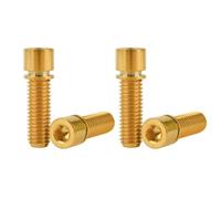 Boulon en titane, Boulons en titane M7 x 20 mm 25 mm avec rondelles à tête Allen for vis de potence de vélo, 4 pièces(Gold,M7X20mm)