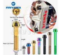 Boulon en titane GR5/TC4 M10 Din912, vis à cône Hexagonal pour Modification d'étrier de moto M10x20-100mm Black