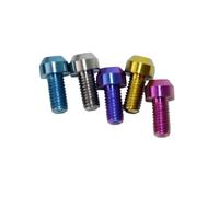 Boulon en titane M4 M5 M6 M8, capuchon Torx intérieur, boulons en Ti colorés, vis for modification de moteur de vélo, 1 pièce(Purple,20MM_M6 1PC)