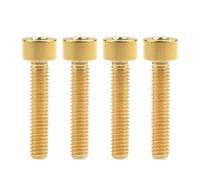 Boulon en titane M4 x 10 12 15 20 mm Clé à six pans creux DIN912 Vis de tige en titane Vis de tension de limite de vélo(M4X20mm Gold)
