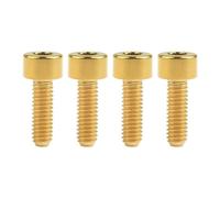 Boulon en titane M4 x 10 12 15 20 mm Clé à six pans creux DIN912 Vis de tige en titane Vis de tension de limite de vélo(M4X12mm Gold)