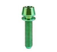 Boulon en titane M5/M6x16 18 20 25 mm avec rondelles, vis à tête hexagonale for collier de serrage de potence de frein à disque de vélo(Green,16MM_M5)