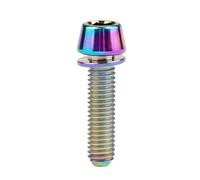Boulon en titane M5/M6x16 18 20 25 mm avec rondelles, vis à tête hexagonale for collier de serrage de potence de frein à disque de vélo(Rainbow,16MM_M5)