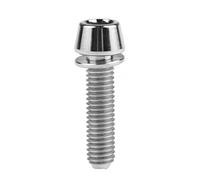 Boulon en titane M5/M6x16 18 20 25 mm avec rondelles, vis à tête hexagonale for collier de serrage de potence de frein à disque de vélo(Titanium,16MM_M6)