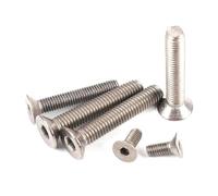 Boulon en titane pur M2.5 M3 M4 M5 M6, douille hexagonale, vis à tête fraisée plate, 20 pièces, M4X15