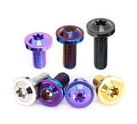 Boulon en titane Ti M4 M5 M6 M8, longueur 10/15/20/25/30/35/40/45/50/55/60mm, vis Torx à tête bombée for fixations de Modification de pièces, 1 pièces(Burned-Blue,M8x40mm)