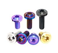 Boulon en titane Ti M4 M5 M6 M8, longueur 10/15/20/25/30/35/40/45/50/55/60mm, vis Torx à tête bombée for fixations de Modification de pièces, 1 pièces(Burned-Blue,M6x30mm)