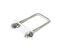 Boulon en U carré en acier inoxydable 304, collier de serrage en forme de U for des connexions sécurisées, 1 à 2 colliers de serrage en U à angle droit(2SET M8x60x80mm)