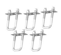 Boulon en U carré en acier inoxydable, Kit de boulons en U carrés acier inoxydable M6 M8 M10, tailles assorties avec écrous et plaques cadre(M6*30 * 50(5 sets))