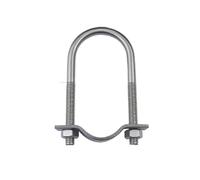 Boulon en U en acier inoxydable 304/carte d'équitation avec collier de serrage incurvé for tuyau de cloison Pour Jardin, Bricolage, Caravane(2set M8X40X120)