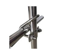 Boulon en U galvanisé Double U-Cross, collier de serrage, vis, connecteur acier, fixation d'échafaudage, croisé(304-M8x50x25mm 1set)