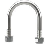 Boulon en U M10 avec écrous remorque à tubes ronds galvanisé SUPROD, M10, Ø60 mm