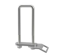 Boulon en U M10 avec plaque de serrage, anneau d'arrimage et écrous remorque galvanisé M10, LW=41, LH=150 mm